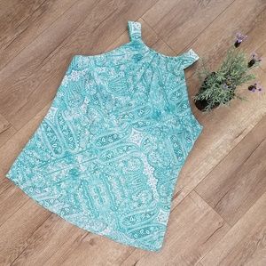 Violet + Claire Paisley High Neck Tank Top